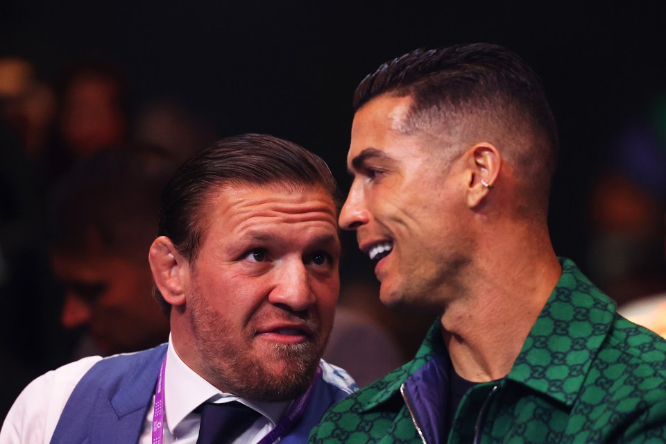 The sporting icons were seen deep in conversation