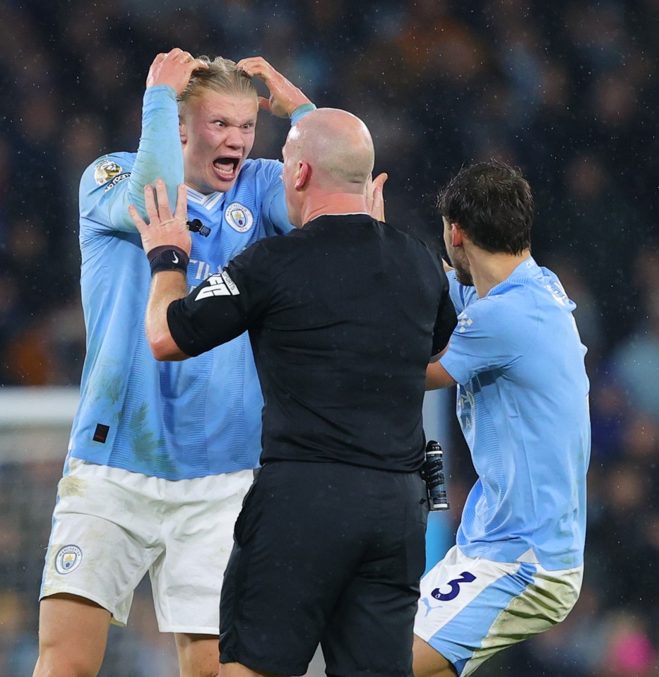 Erling Haaland was left furious at the end of Manchester City’s draw with Tottenham