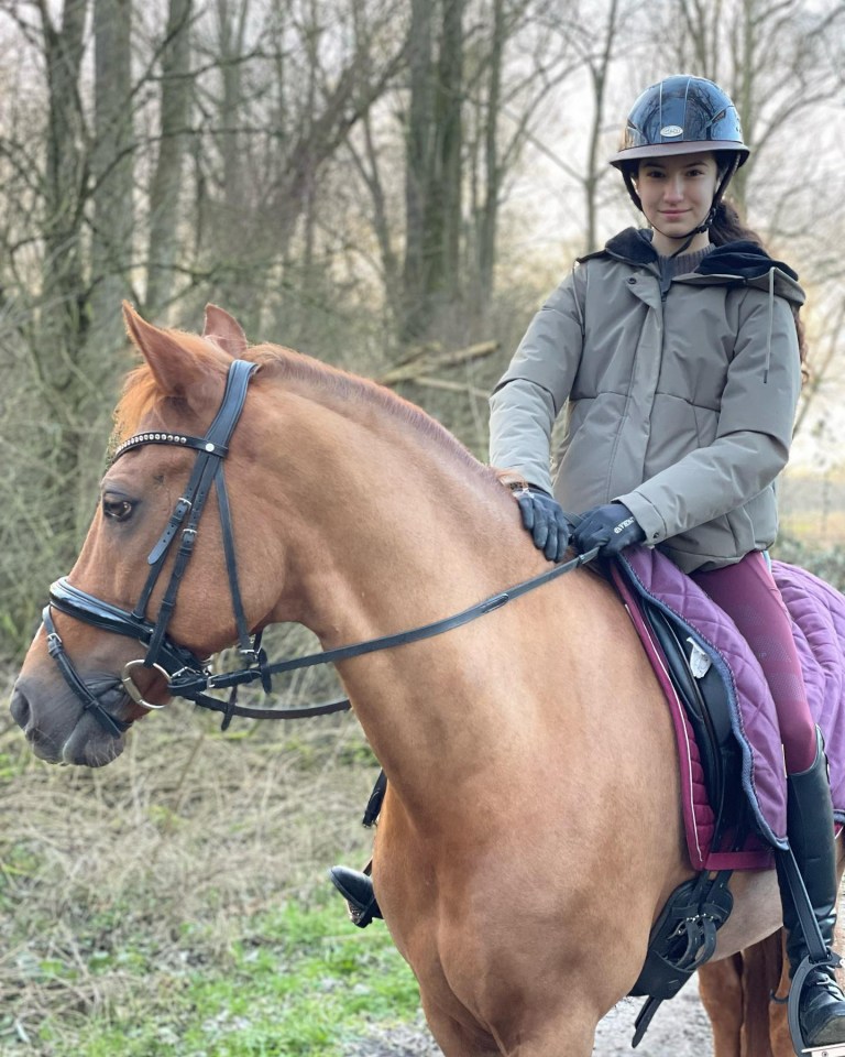 Daughter Dina is a rising equestrian star