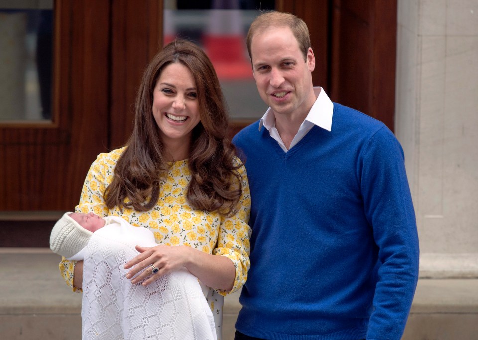 The Duke and Duchess of Cambridge and the newborn Princess of Cambridge