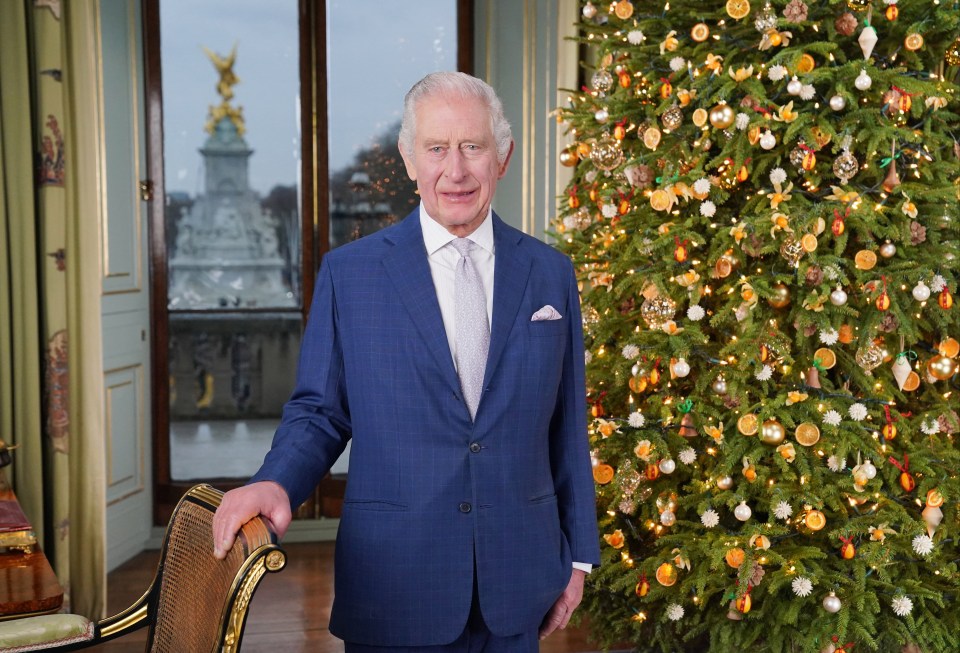 The family traditionally gather to watch the King's Christmas message