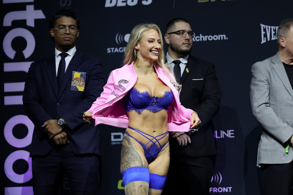 Bridges weighed in ahead of her bout with Miyo Yoshida