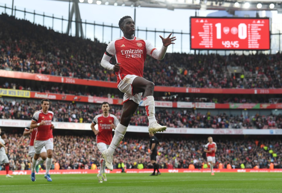 Eddie Nketiah looks as though he will be staying at the Emirates Stadium