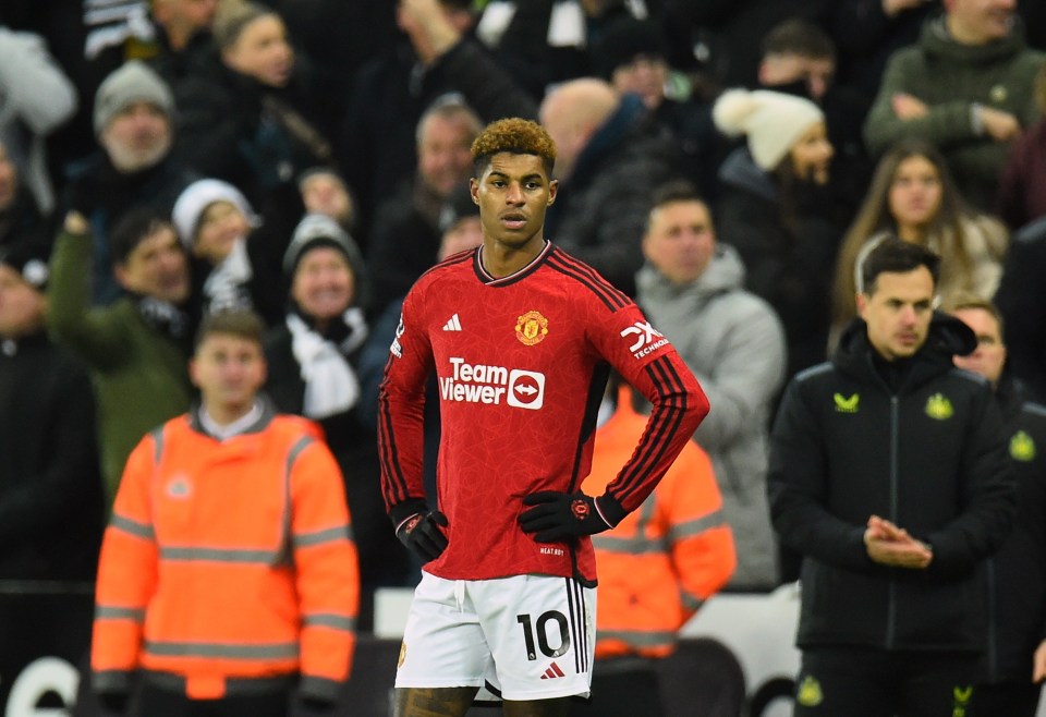 Marcus Rashford failed to impress as Man Utd lost 1-0 at Newcastle