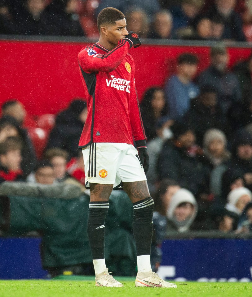 Marcus Rashford was also ill and missed training ahead of Man Utd's clash against Bayern Munich