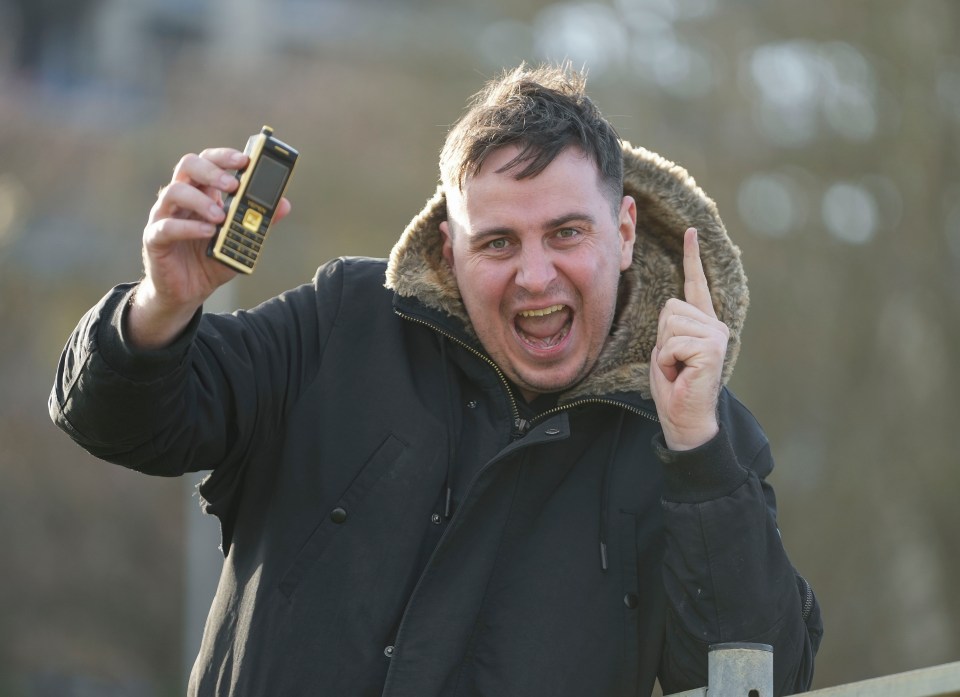 Daniel Jarvis with the phone he used for the Euro 2024 and MOTD pranks