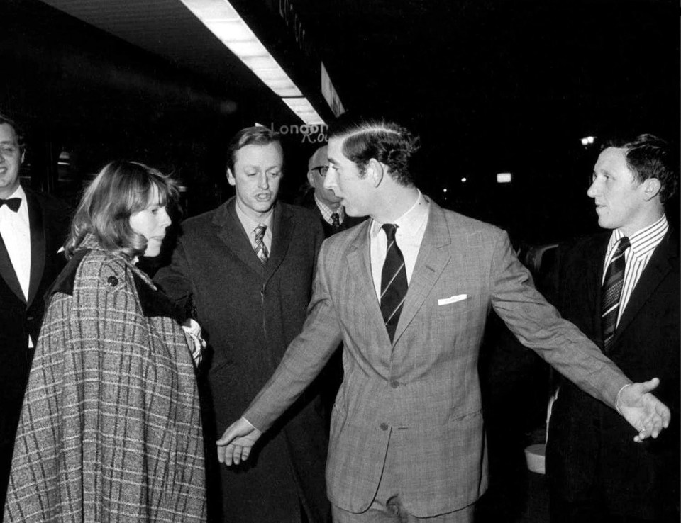 Charles with Andrew and Camilla at the Royal Opera House in 1975