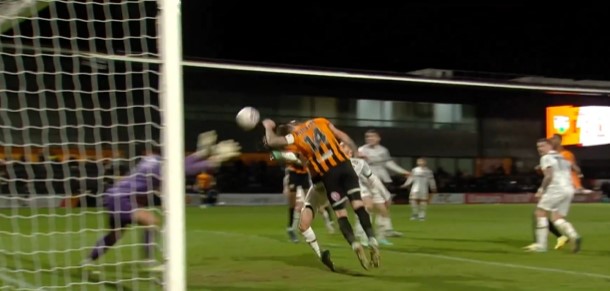 Harry Pritchard scored with his hand against Newport County