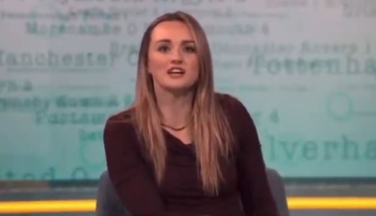 The presenter made no response but perhaps she was too stunned by what she heard as Marc Webber conjured a musical update to Stevenage’s win