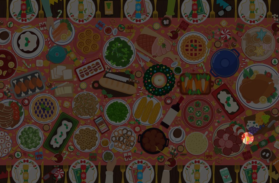 The chocolate coin can be found towards the bottom right-hand side of the image