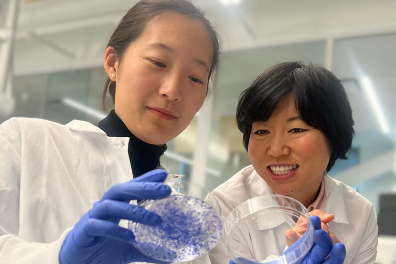 Songnan Wang (left) and Lingyin Li (right) found that a protein called ENPP1 acts as an on/off switch for breast cancer metastases