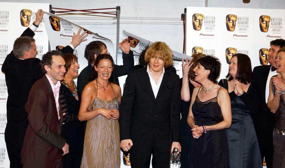 The cast of Green Wing at an awards show