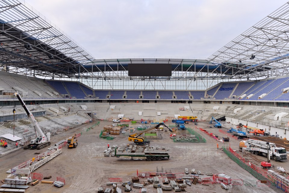 The stadium is beginning to take shape