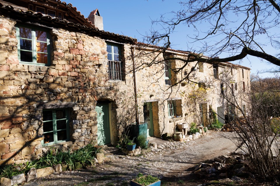 The remote holiday gite [cottage] in the hamlet of La Bastide where Alex lived