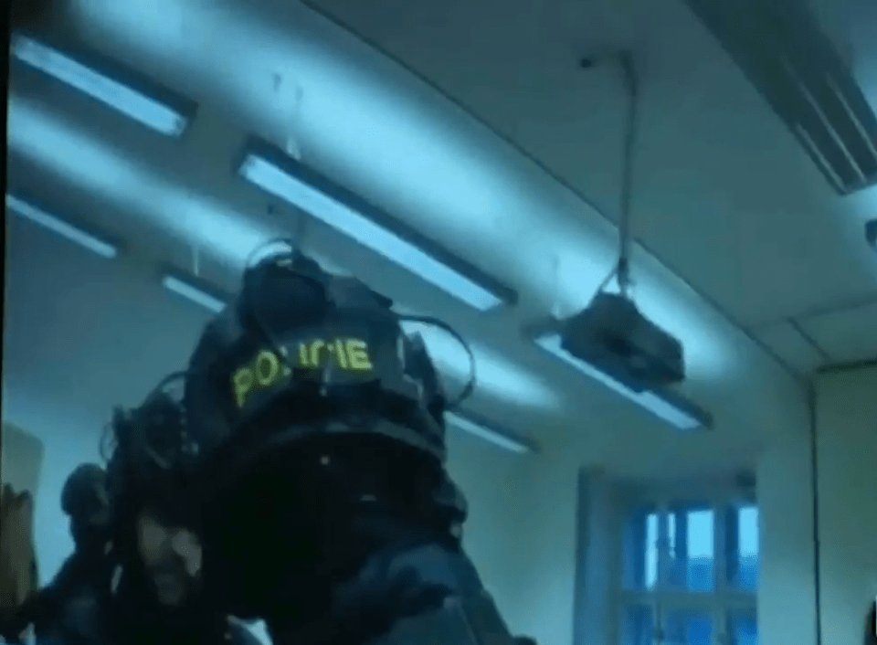 Inside the police raid of the university building as they hunt the shooter down