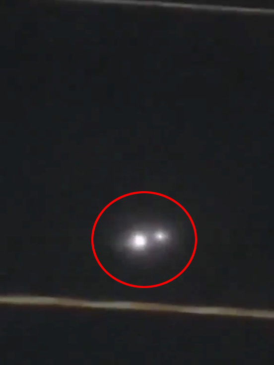 A strange UFO was spotting flying above a city