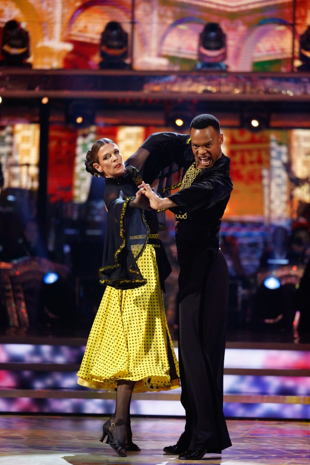 She will take to the floor with both the Salsa and the Viennese Waltz for the semi-final