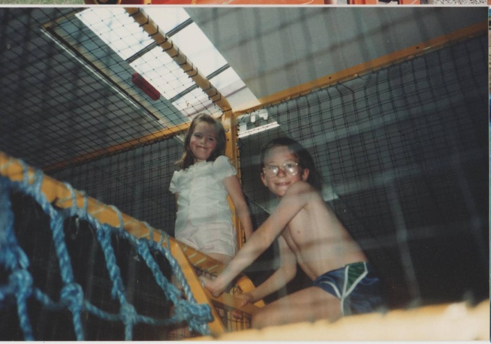 Catherine and her sibling exploring the Butlin’s soft play as a child