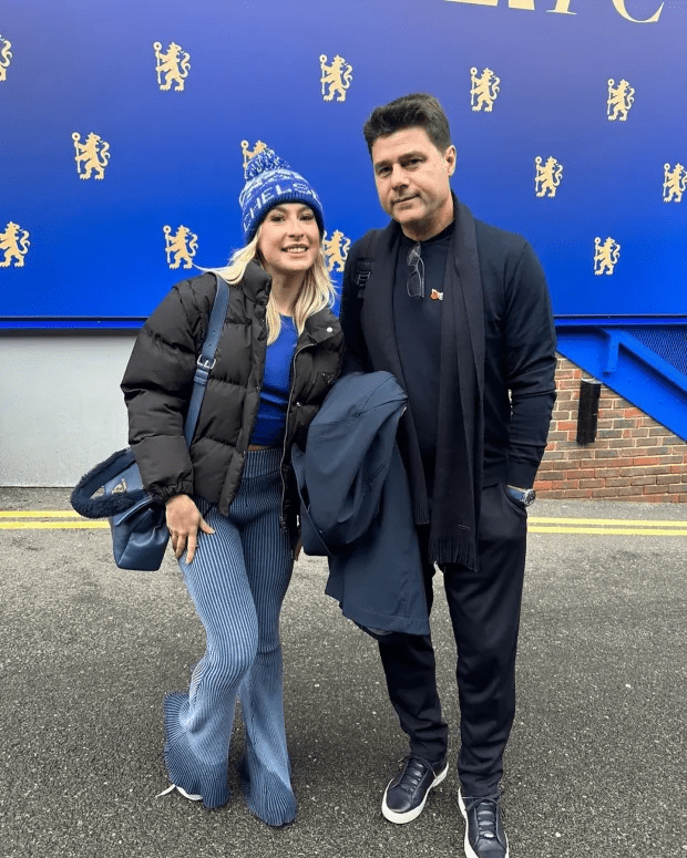 Astrid Wett got a snap with Mauricio Pochettino earlier this season