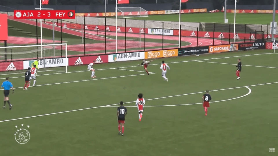 The youngster scored an incredible overhead kick for the U15s against Ajax