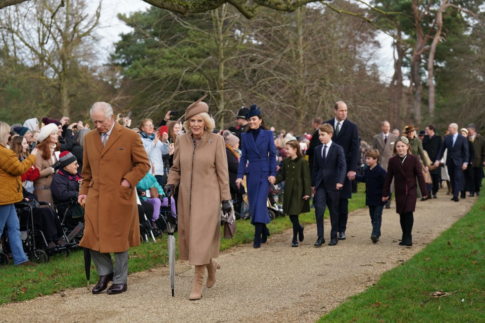 Charles and Camilla led the royal family