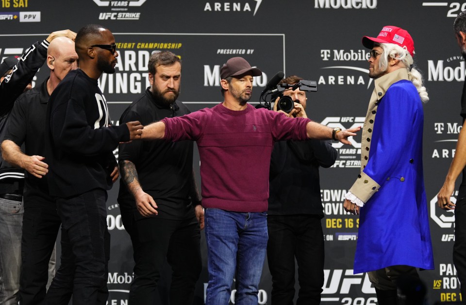 Security stopped Leon Edwards and Colby Covington from getting too close during their staredown