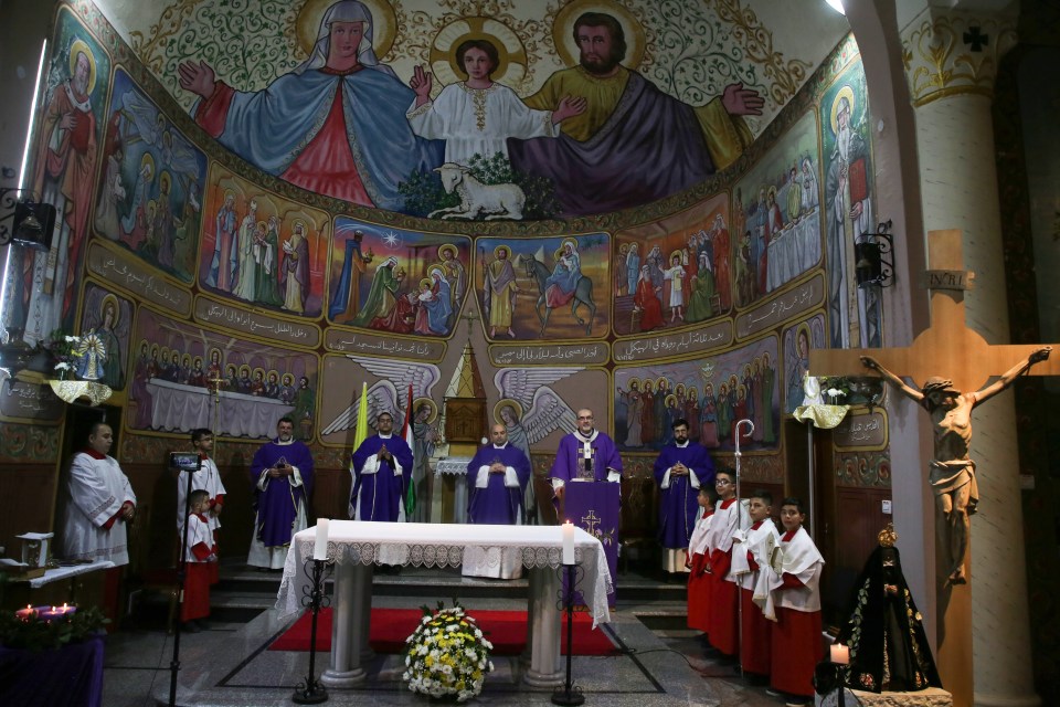 The church, in northern Gaza, is on a compound with a convent that is home to 54 disabled people