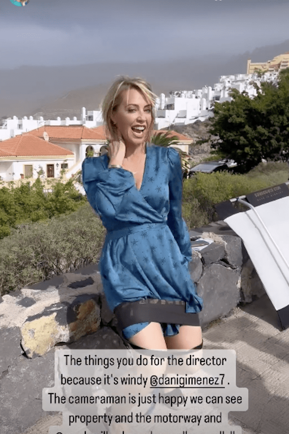 A Place in the Sun's Laura Hamilton was forced to take desperate measures as her dress was blown up