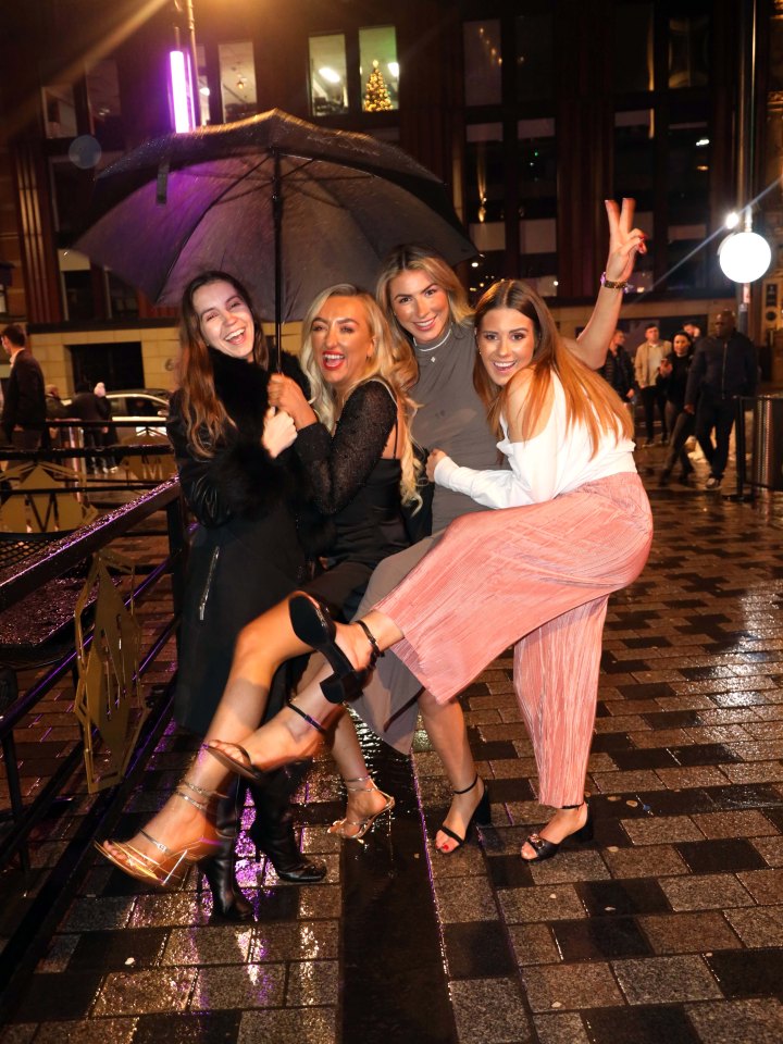 A group of girls were in the party mood in Leeds