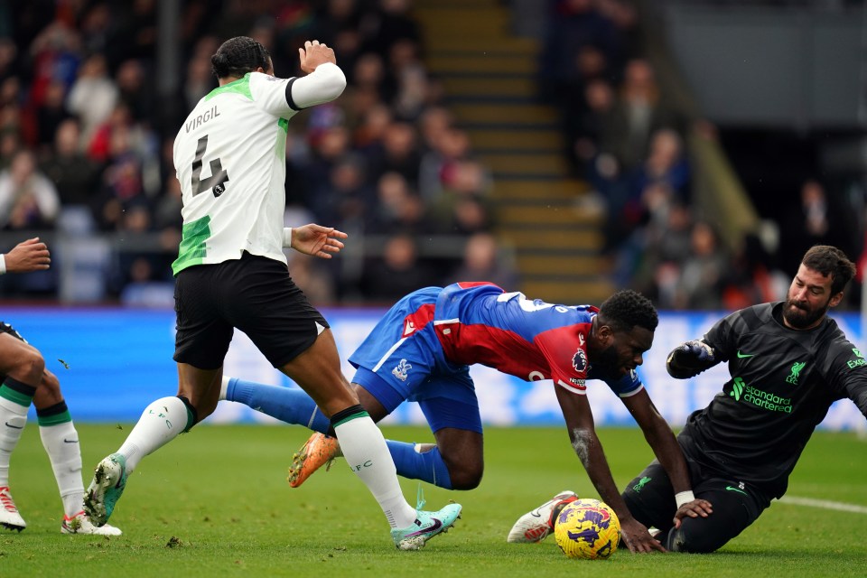 Virgil van Dijk gave away a penalty before VAR intervened