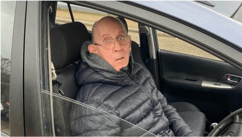 Martin Handyside has been left to sleep in his "freezing" car