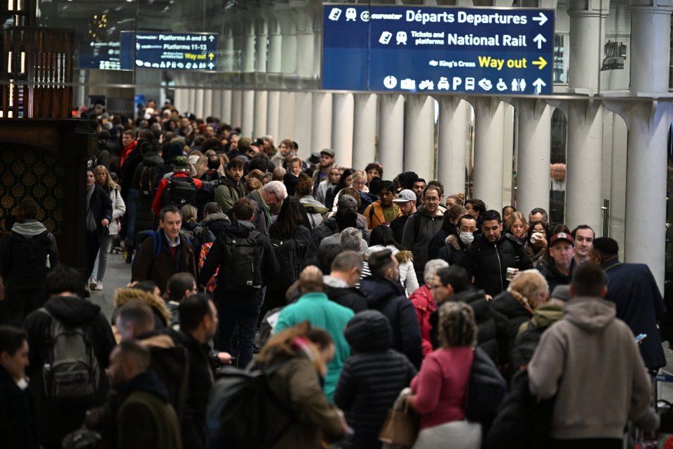 The massive queue for the Eurostar at King's Cross