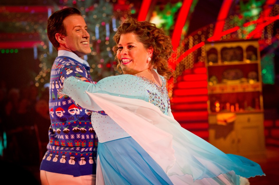 Comedienne Katy Brand took part in the 2012 Strictly Christmas special