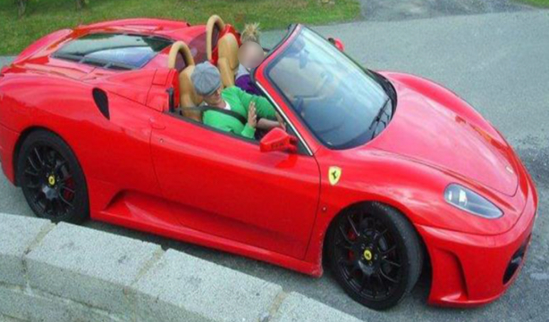 Selcon had a fleet of cars including this Ferrari