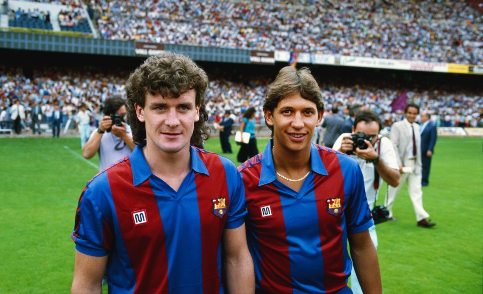 He joined Barcelona alongside fellow Brit Gary Lineker in 1986