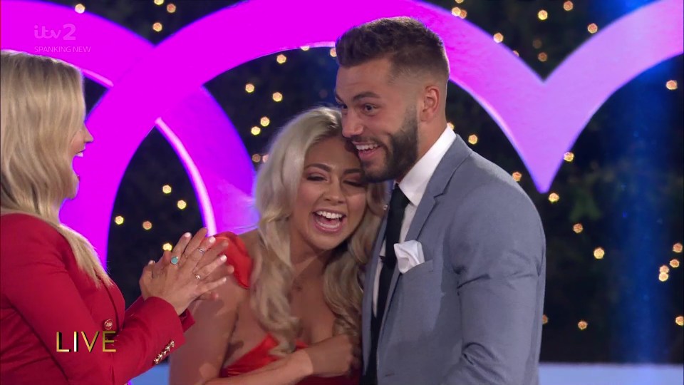 The pair won winter Love Island in 2020