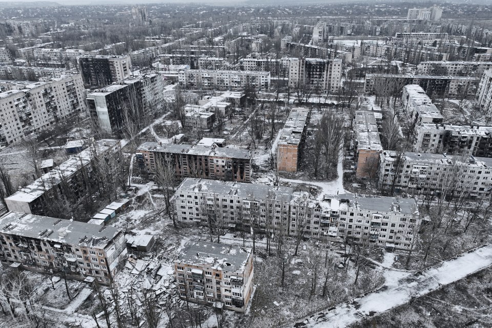 The rubble and ruin of Avdiivka that is suffering a relentless Russian onslaught