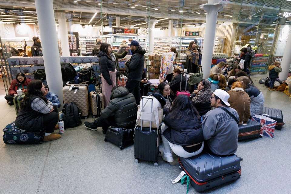 Flooding caused chaos for holidaymakers yesterday, seeing the masses forced to wait at the Eurostar terminal at St Pancras International Station