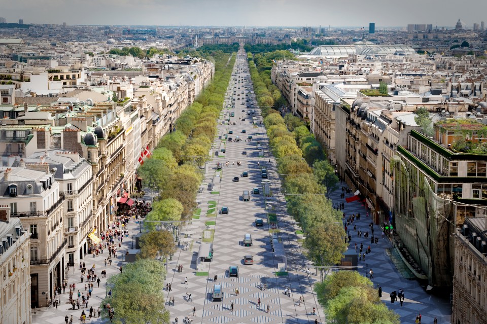 He took the designs back to Paris, and inspired the Champs Élysées