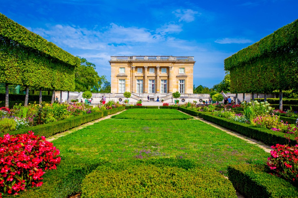 Petit Trianon, a palace of Queen Marie-Antoinette inside the Trianon gardens in the Palace of Versailles