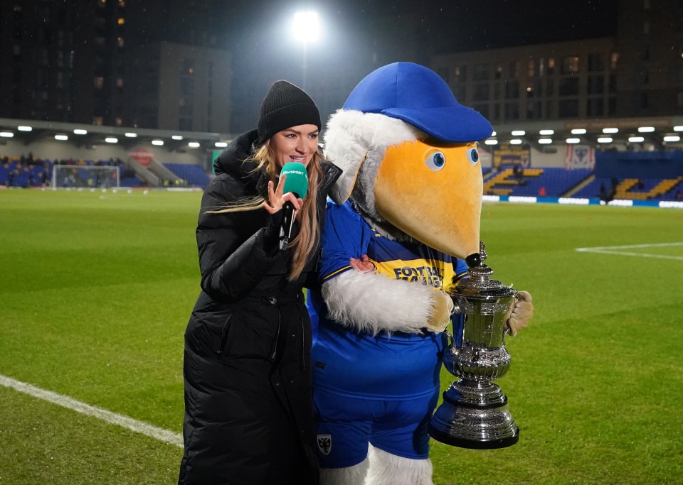 Laura Woods led ITV's coverage of AFC Wimbledon's FA Cup clash with Ramsgate