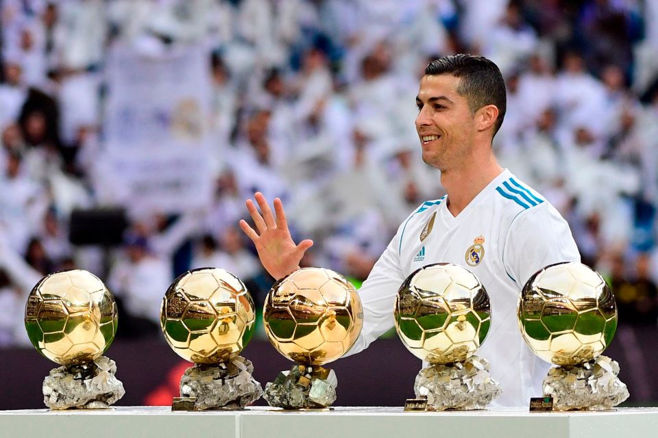 The ex-Sporting star had jokingly asked for one of Ronaldo's five Ballons d'Or