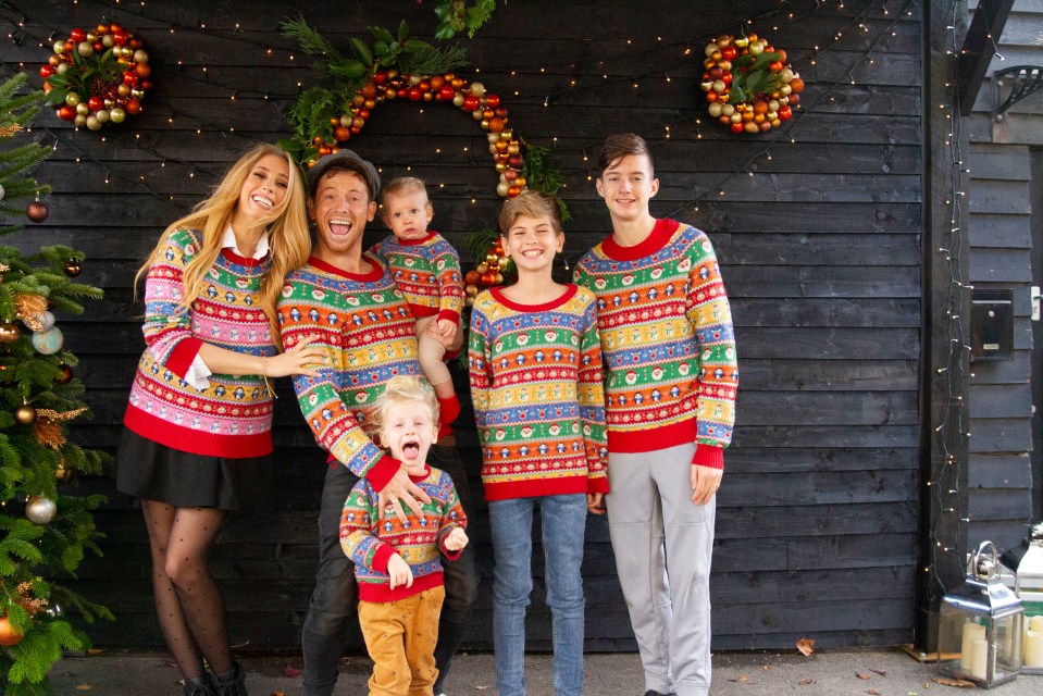 Stacey Solomon and Joe Swash with kids Zach, Leighton, Rose and Rex