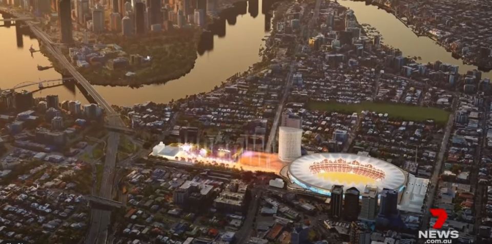 This is how The Gabba Stadium is planned to look after the £1.4BN redevelopment