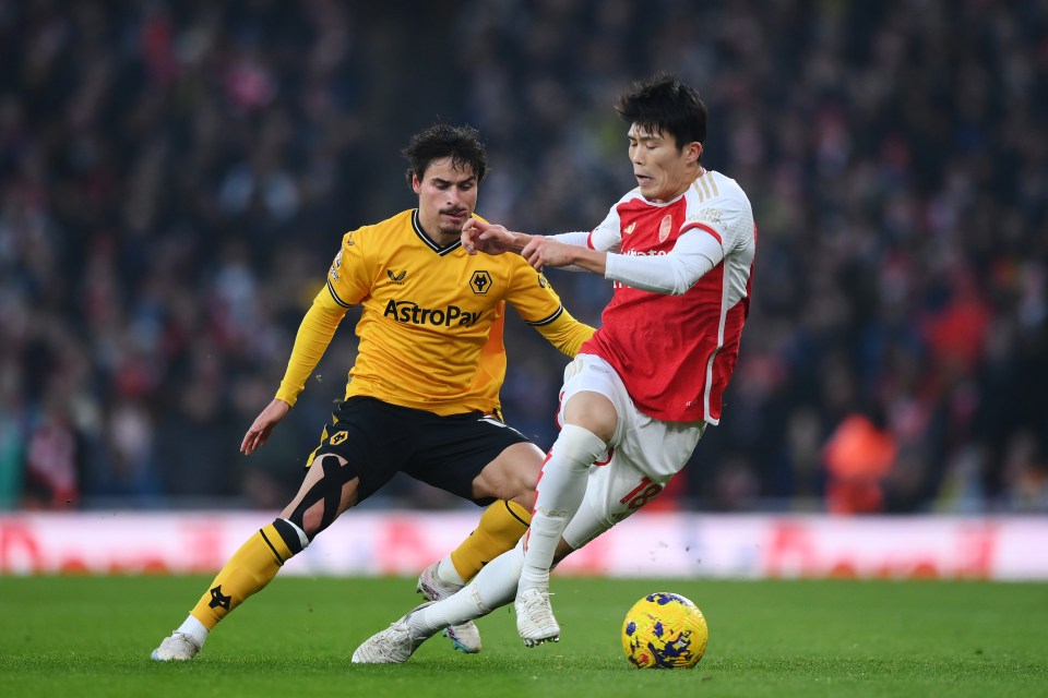 Tomiyasu sustained a calf injury in the Gunner's 2-1 win against Wolves