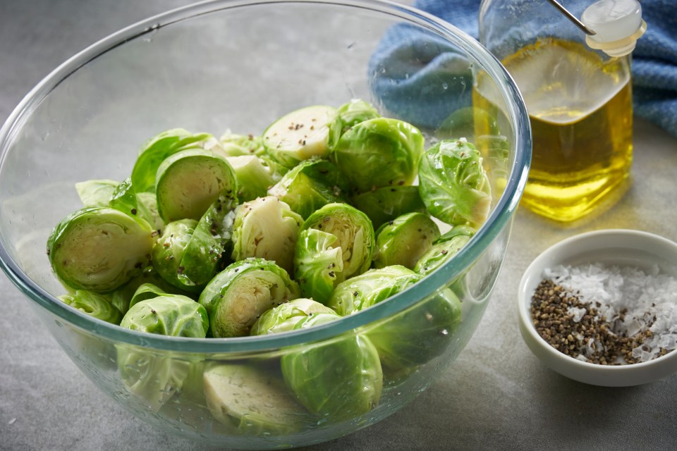 Air fried Brussels sprouts take just 12 minutes to cook