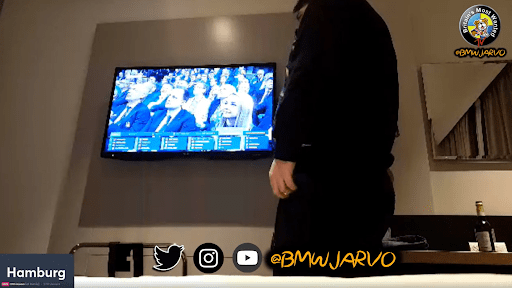 Prankster 'Jarvo' struck again at the Euro 2024 draw by playing 'sex noises' during live coverage