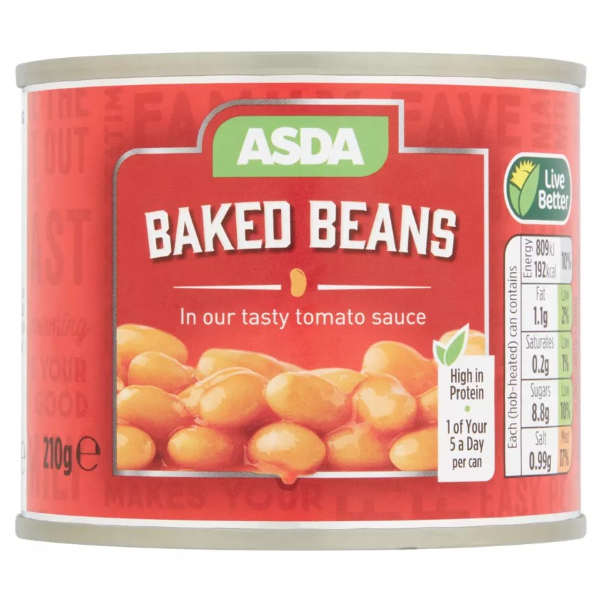 Asda's Baked Beans (210g) were also on the recall list