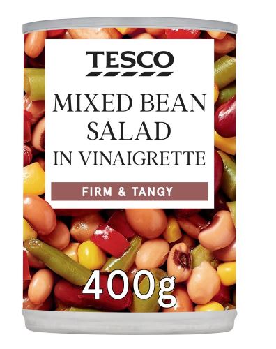 Cans of Tesco's Mixed Bean Salad in Vinaigrette also pose a health risk