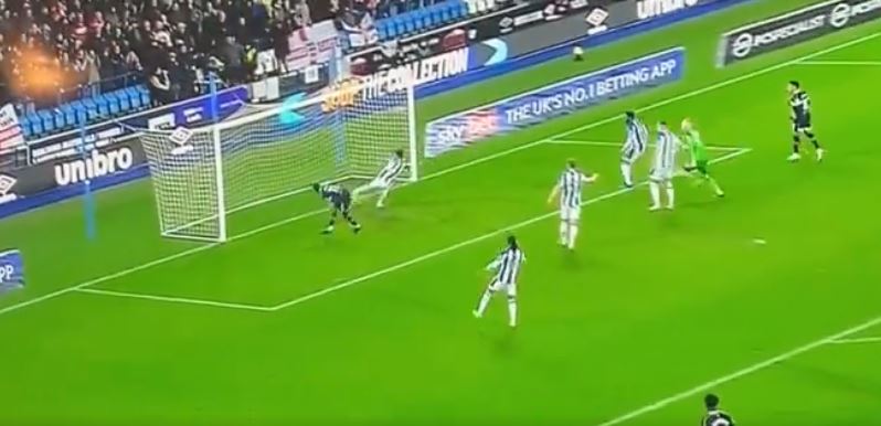 Amazingly he produced an air-kick as Huddersfield manager to clear the danger